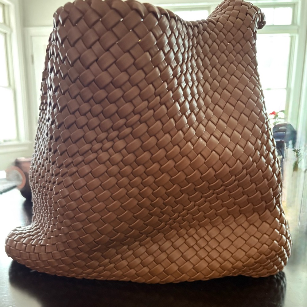 Woven Brown Tote Bag